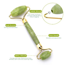 Load image into Gallery viewer, Luxury Jade Facial Massage Roller and Gua Sha - Kadee Botanicals