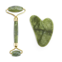 Load image into Gallery viewer, Luxury Jade Facial Massage Roller and Gua Sha - Kadee Botanicals