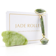 Load image into Gallery viewer, Luxury Jade Facial Massage Roller and Gua Sha - Kadee Botanicals
