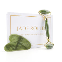 Load image into Gallery viewer, Luxury Jade Facial Massage Roller and Gua Sha - Kadee Botanicals