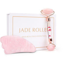 Load image into Gallery viewer, Luxury Jade Facial Massage Roller and Gua Sha - Kadee Botanicals