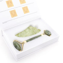 Load image into Gallery viewer, Luxury Jade Facial Massage Roller and Gua Sha - Kadee Botanicals
